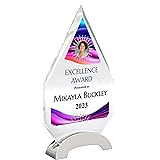 9 1/4" Personalized Glass Plaque for Awards and