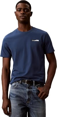 Maglietta Grafica da Uomo SS 30S EU SPW Split Stndrd Graph LV04LG810G, Blu (Denim Scuro), 3XL
