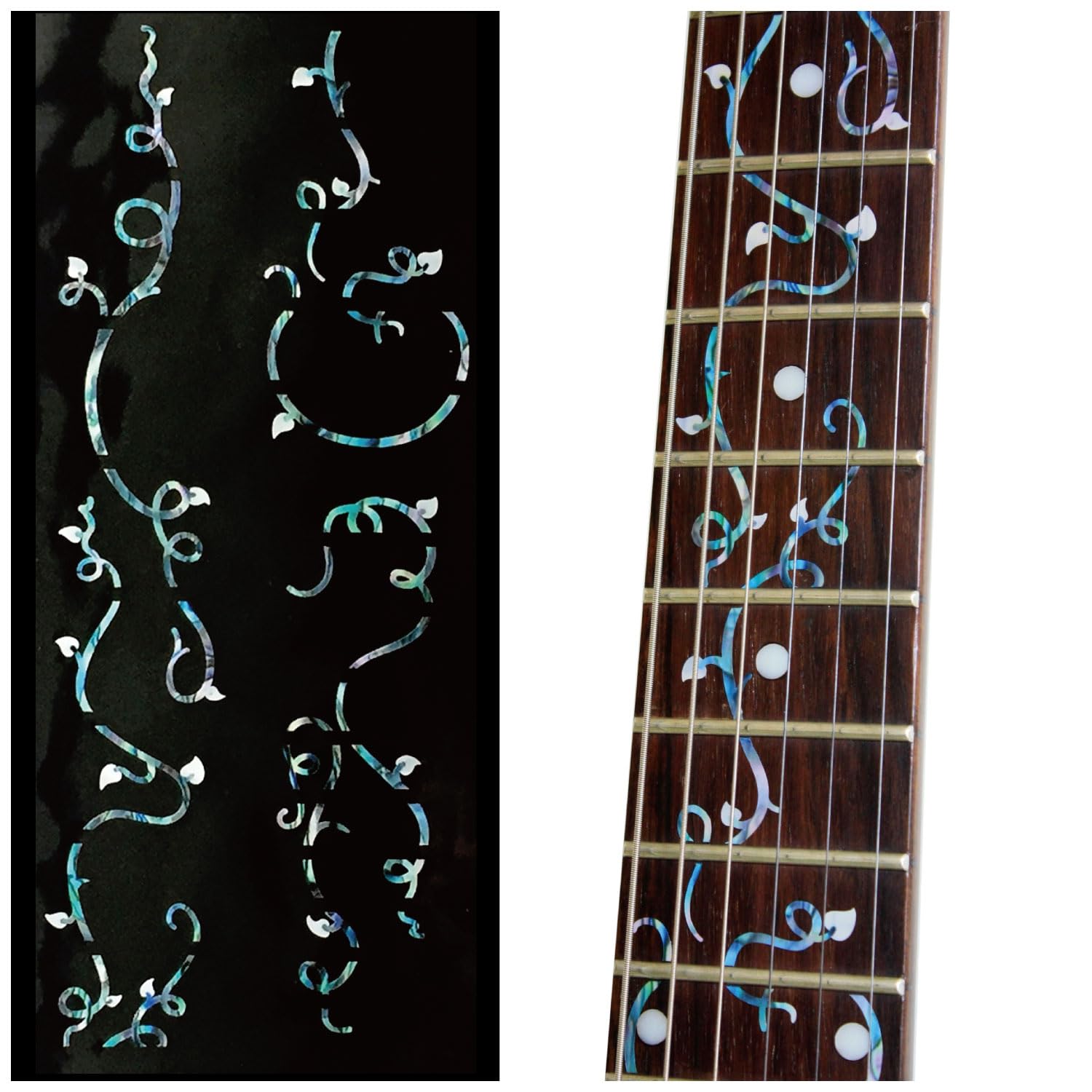 Inlay Sticker Fret Markers for Guitars - Ivy Vines, FT-059IV