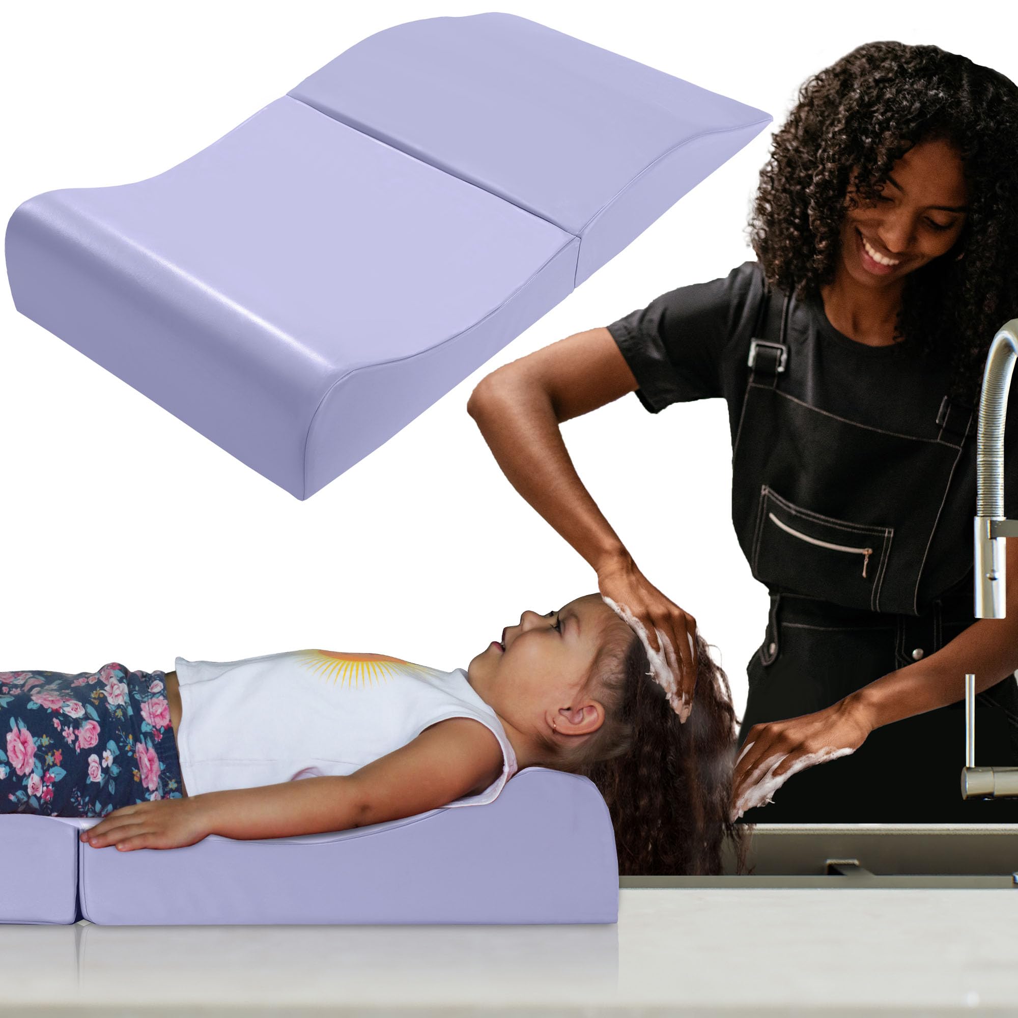 Photo 1 of BALAPET Hair Washing Station for Kids,Shampoo Foam Mat for Children Ergonomic Comfortable Support Hair Washing Mat on Sink Portable Foldable Shampoo Buddy Basin Essentials, Patent Pending (Purple)