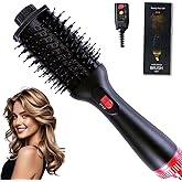 4-in-1 Hair Dryer Brush - Brush Blow Dryer Hot Air Styler for Frizz-Free Blowouts, Salon Volumizer & Straightener with ALCI Safety Plug, 3 Heat Settings(KD312)