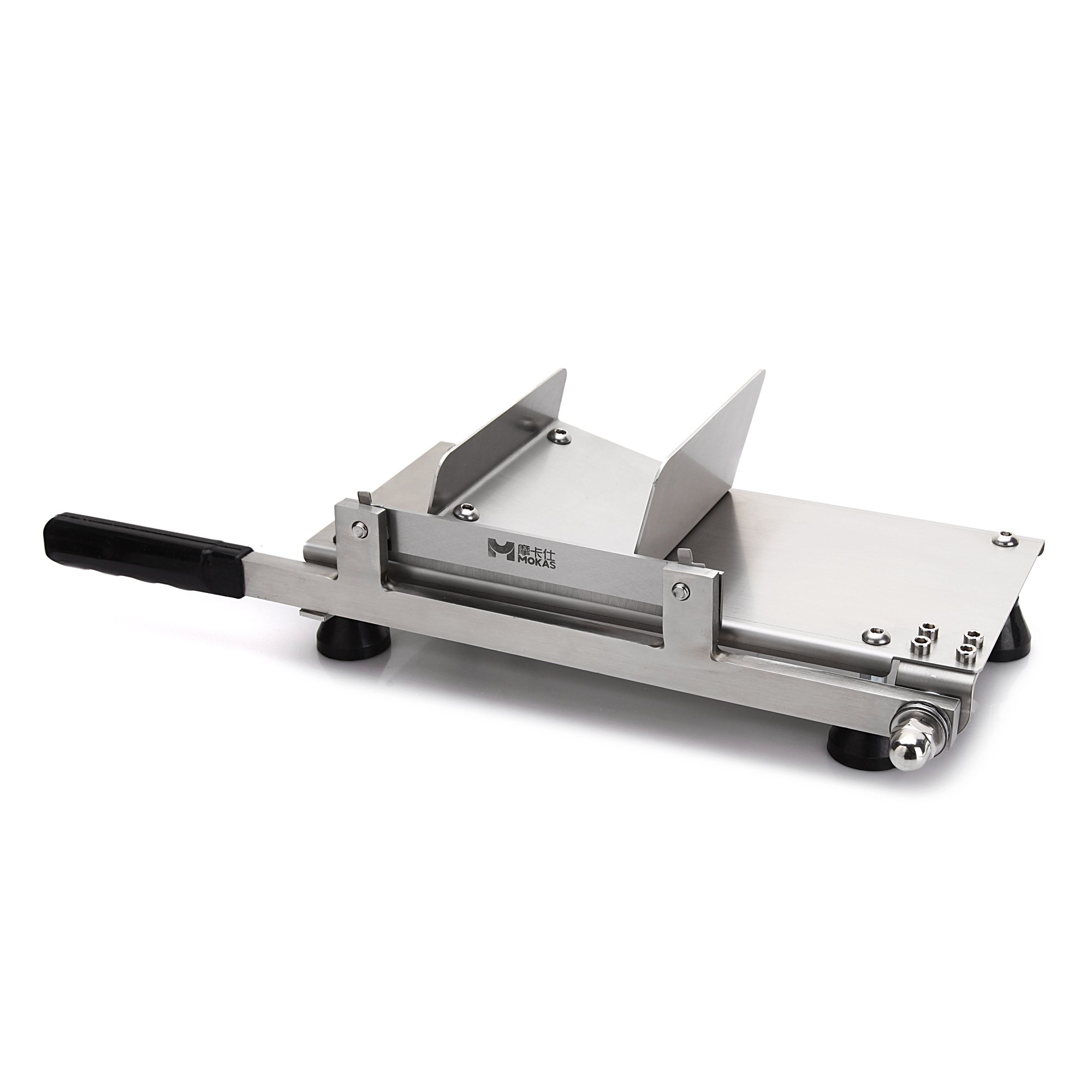 MOKAS Multi-function Meat Slicer Kitchen Slicing Tool Food Slicer with V-style Shelf Plate, Manual Control more Safe