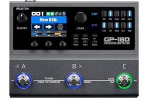 Valeton GP-180 Guitar Multi Effects Processor, 3 Footswitch Pedal, Built-in Battery