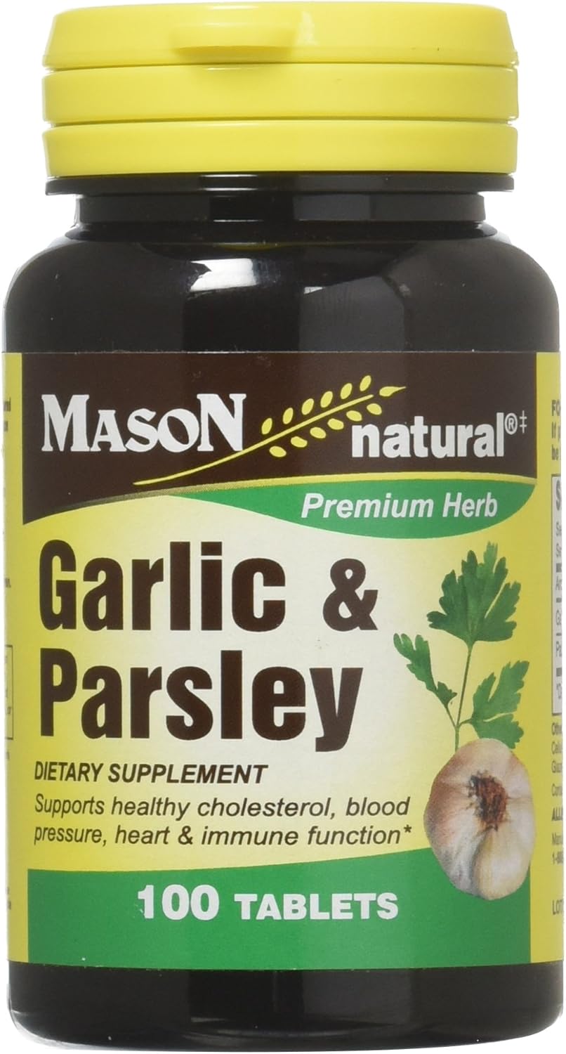 Mason Vitamins Garlic & Parsley Tablets, 60 Count Health