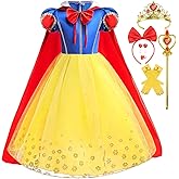 iTVTi Princess Costume Dress for Little Girls Princess Dress Up Costume Party Carnival Halloween Cosplay with Accessories