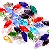 TianBo100pcs Mixed Color #6010 Crystal Bead 8x13mm Wholesale Drilled Austria Crystal Teardrop Beads BBS6
