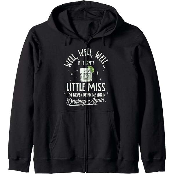 Funny Drinking Quote Tank Top - "Well Well If It Isn't Little Miss I'm Never Drinking Again", Blue