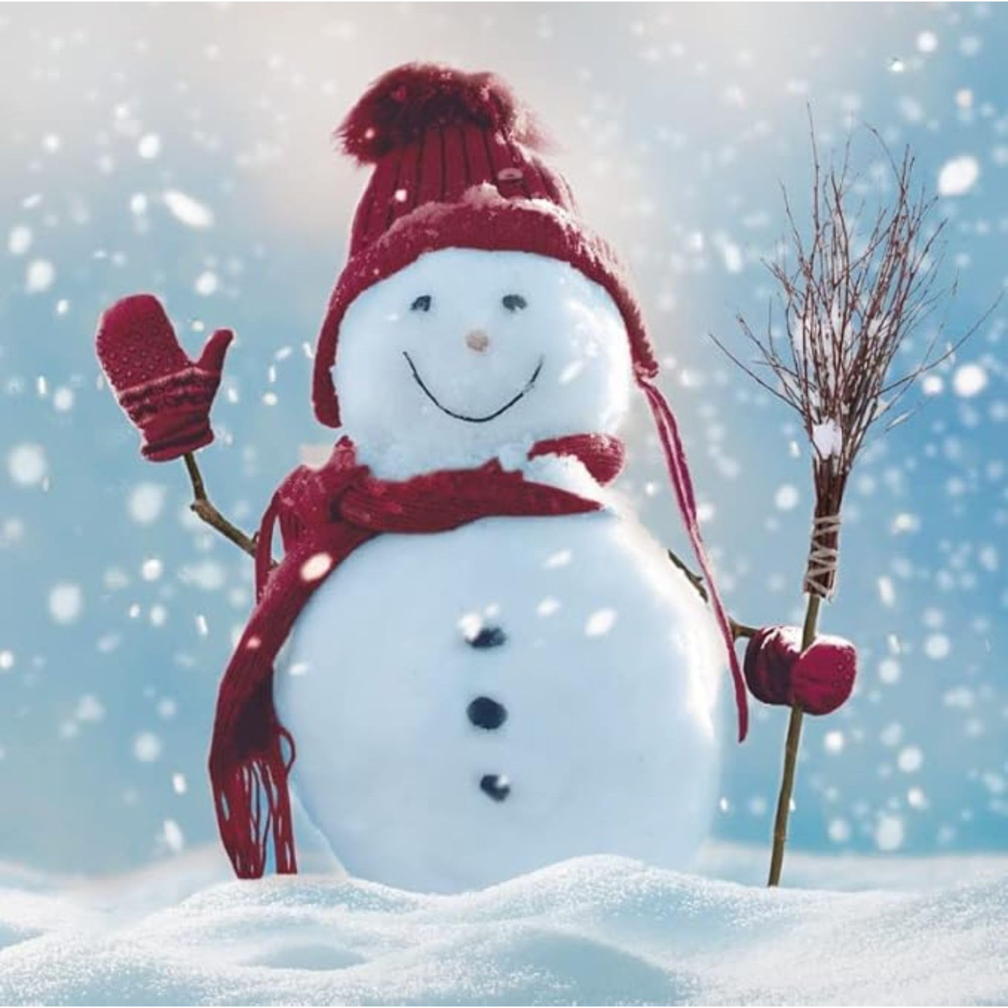 Charity Christmas Cards - Jolly Snowman - Eco-Friendly and Recyclable - Pack of 10 Cards - By The Great British Card Company