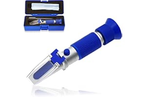 AMTAST DEF Refractometer 0-40% AdBlue Diesel Exhaust Fluid Urea Concentration Refractometer Hand Held Refractometer with ATC for Automotive Diesel, Made of Copper Not Cheap Aluminum (Model AMR001)
