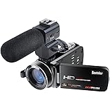 Besteker Wifi Camcorder Full HD 1080P 30FPS Portable Digital Video Camera with External Microphone (HDV-Z20)