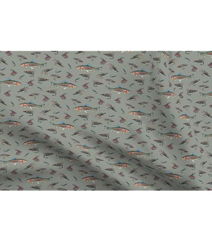 Amazon.com: Spoonflower Fabric - Fishing Lure Vintage Retro Antique Bright  Mod Fish Printed on Upholstery Velvet Fabric by The Yard - Upholstery Home  Decor Bottomweight Apparel