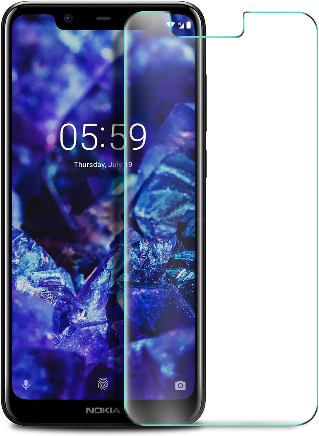 YockTec Nokia 5.1 Plus (2018) / Nokia X5 Screen Protector, Ultra-thin 9H Hardness HD clear& Premium Tempered Glass Screen Protector for Nokia 5.1 Plus (2018) / Nokia X5 Phone(1 pcs)