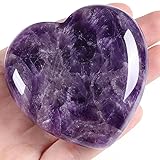 MAIBAOTA 60 mm Amethyst Crystal Rock Large Heart