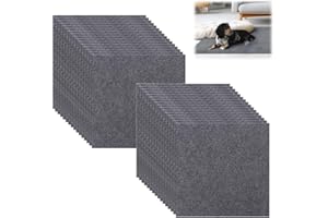 NBYTLT 20x20 Inch Peel & Stick Carpet Tiles, 20 Pcs Grey Self-Adhesive Floor Squares, Carpet Repeated Use Floor Tile Cuttable