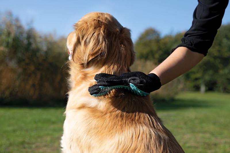 Luva de Massagem Escovada para Cães