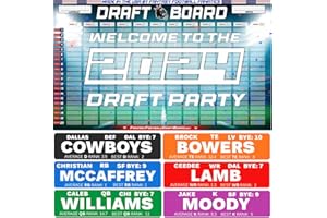 360 FANTASY FOOTBALL DRAFT BOARDS Fantasy Football Draft Board 2024-2025 [ Premium 10 Team, 12 Team,14 Team Boards ]