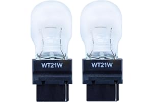 RUNEWAX WT21W OEM Standard Halogen Bulbs 12V Long Life Replacement Reverse Back Up Light, Pack of 2