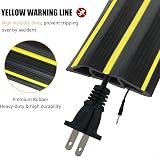 YOUNTHYE 3m Rubber Floor Cable Cover Protector 3 Channel Wire Cover for Office view 3