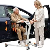VOCIC Electric Patient Lift, Portable Lift, 330lb Capacity | Car Transfer, Adjustable Base, Rechargeable Transfer Chair Assist, For Elderly