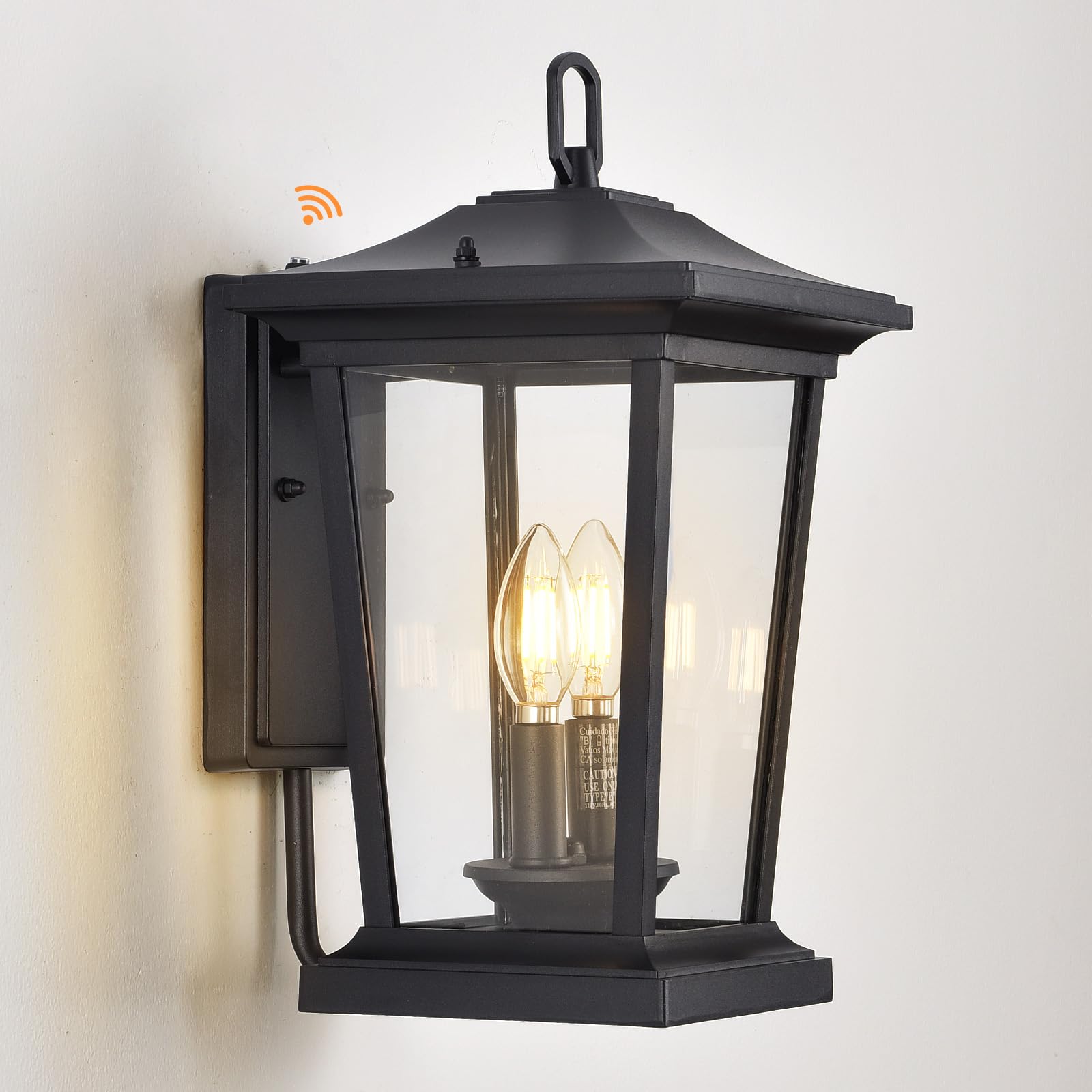 Photo 1 of (PARTS) (UNTESTED) Smeike Dusk to Dawn Outdoor Wall Lantern, Large Exterior Wall Sconce Light Fixture with E12 Base, Waterproof Wall Mount Light, Outdoor Wall Light for Porch