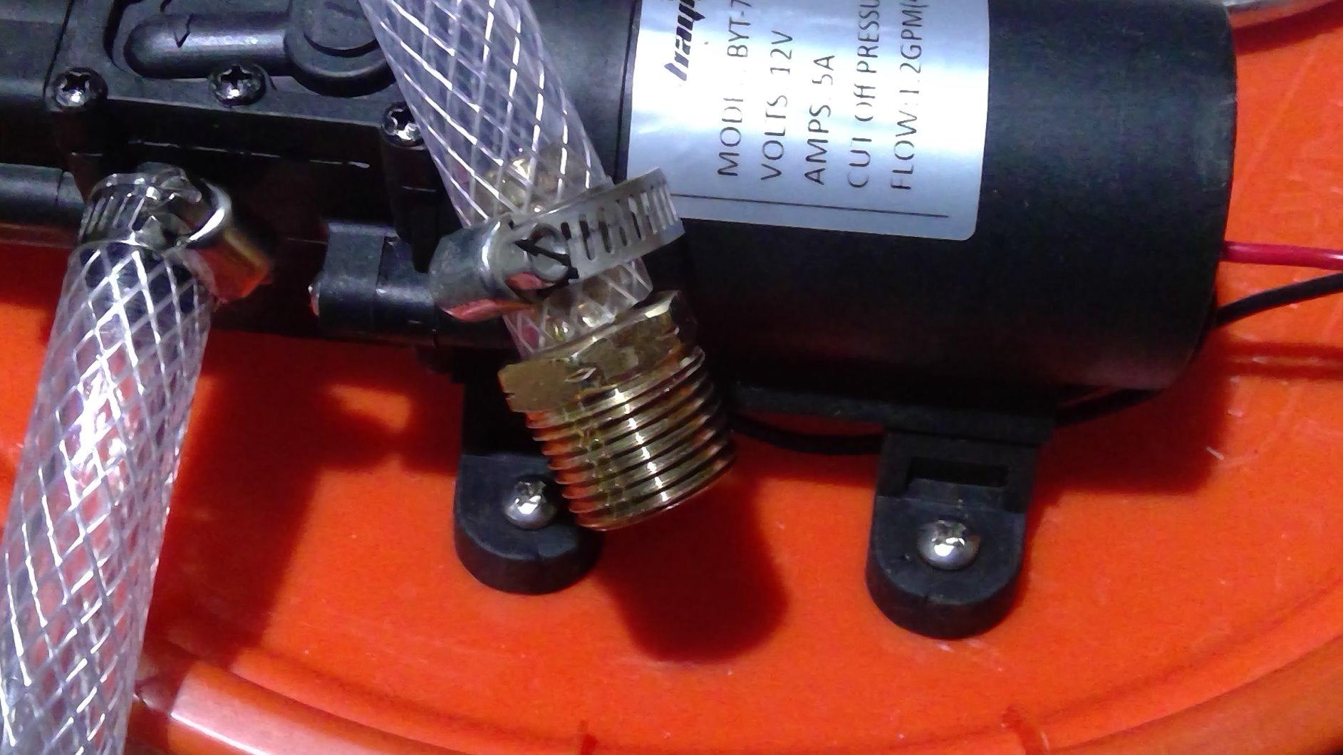 7/mo Finance bayite 12V DC Water Transfer Pump with 2 Hose Clamps 12