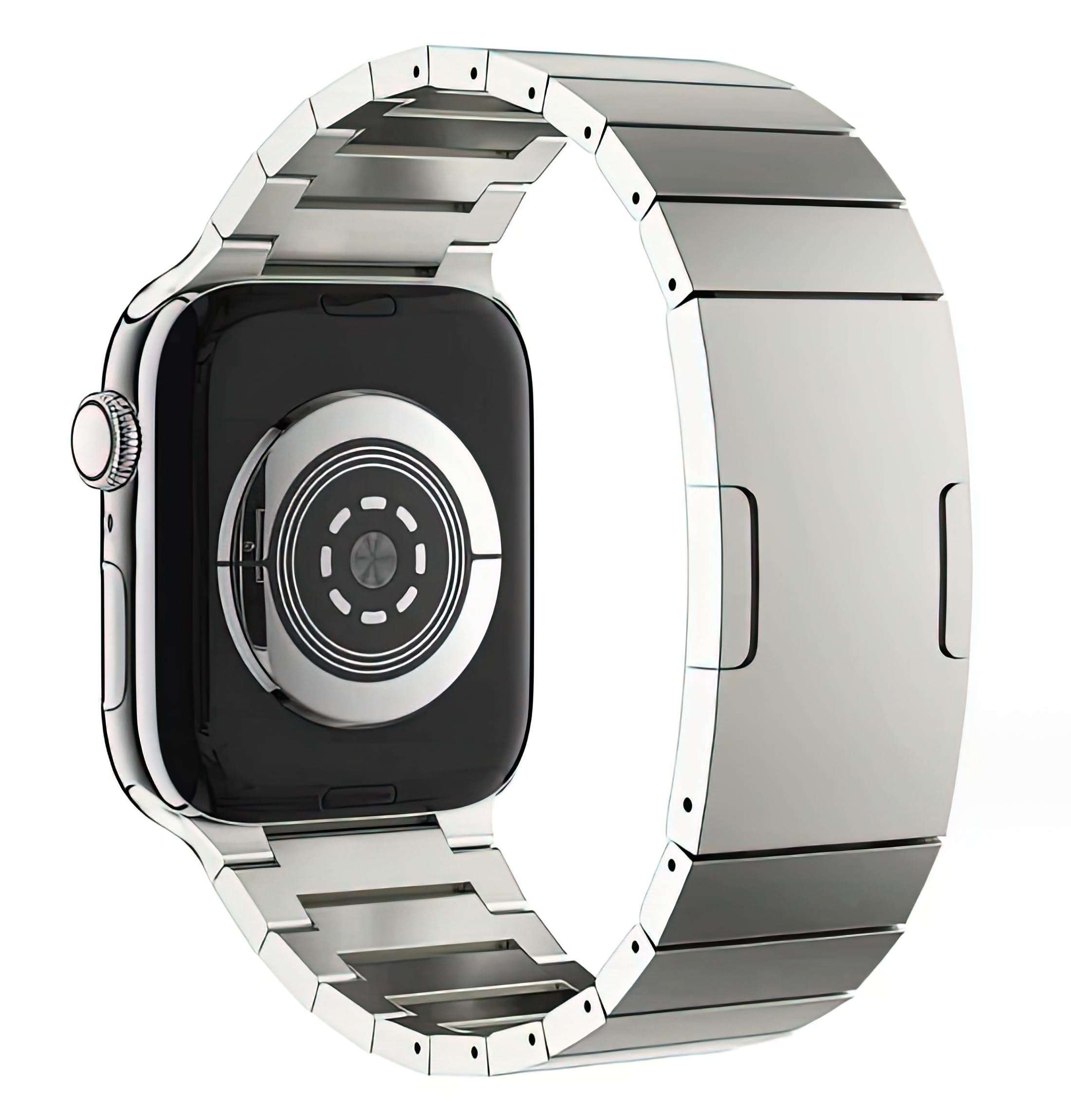MaKTech Titanium Band,Light-Weight Metal Bracelet Strap with Embedded Buckle,for Apple Watch Series 11/10/9/8/7,Ultra 3/2/1,SE 3/2/1 [2025] (46mm/45mm/44mm/49mm,Silver)