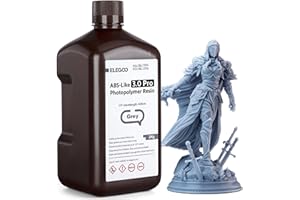 ELEGOO ABS-Like Resin 3.0 Pro, Higher Scratch-Resistance 3D Printing Photopolymer Resin, 405nm UV Resin for MSLA/DLP/LCD Printers Fast Curing High Precision Non-Brittle, Grey 2000g