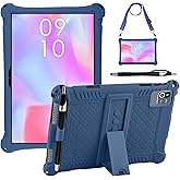 DETUOSI BYYBUO 10.1 inch Silicone Case with Stylus Pen & Shoulder Strap, Rebecco 10.1 inch Multi Angle Case, Soft Portable Pr