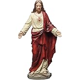 Veronese Design 6 1/8 Inch The Sacred Heart of Jesus Polyresin Hand Painted Religious Collectible Figurine Statue