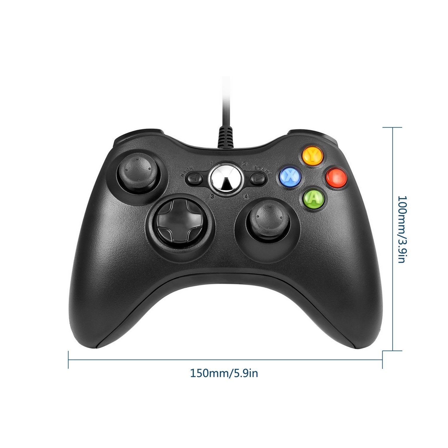 Xbox 360 Wired controller Gamepad Controller for Xbox 360(Black)
