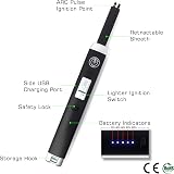 Martian Made USB Rechargeable Electric Arc Lighter Martian Fire Black view 2