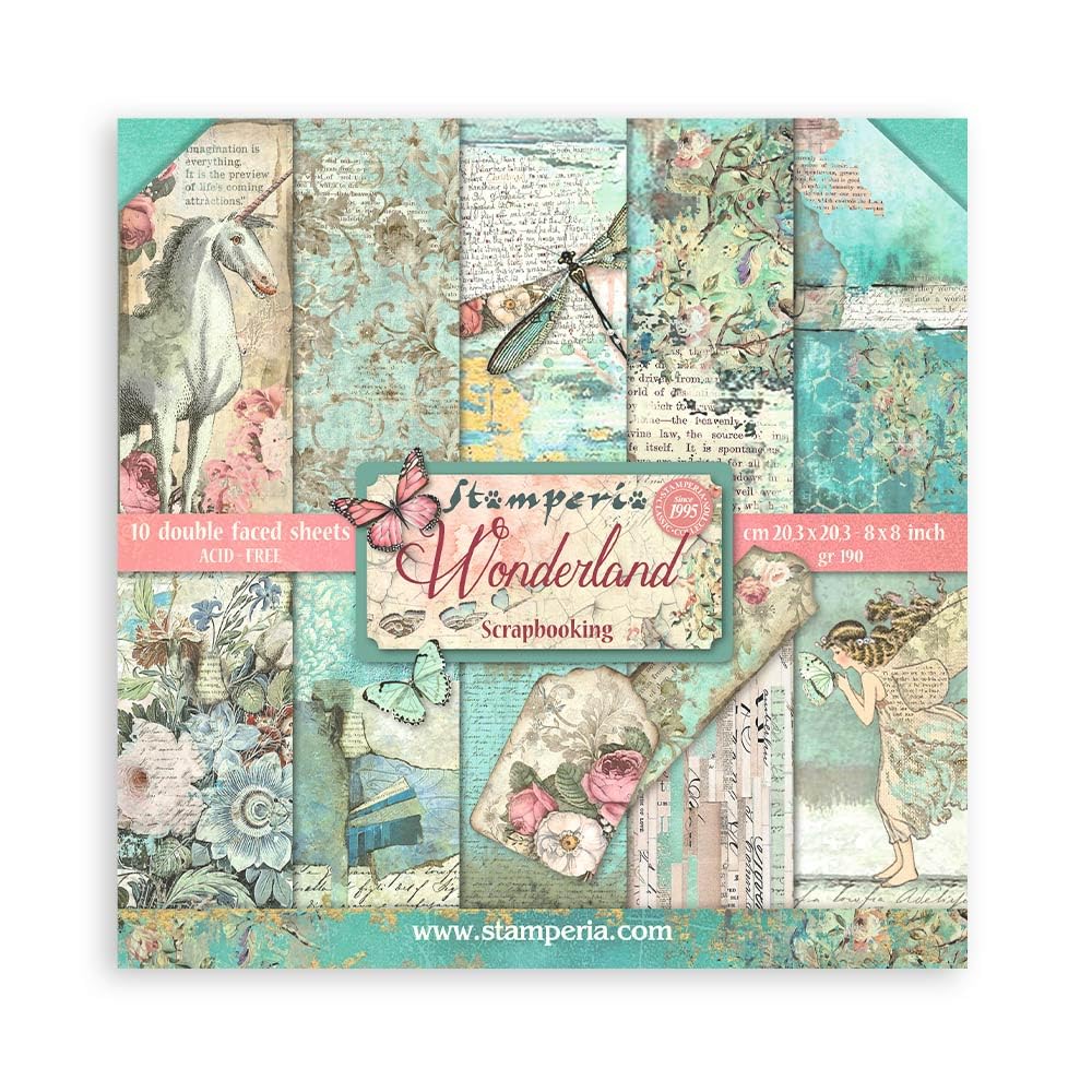 Scrapbooking Small Pad 10 Sheets cm 20.3 x 20.3 cm (8 x 8 inches) Wonderland