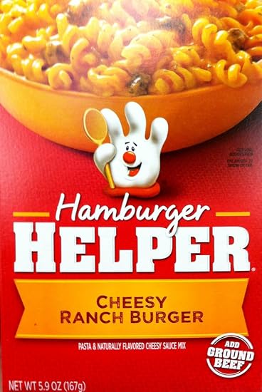 Betty crocker hamburger helper pasta chsy sauce Mix chsy rnch burger 5.9oz (016000277182)