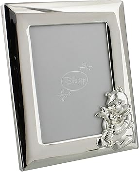 silver christening frame