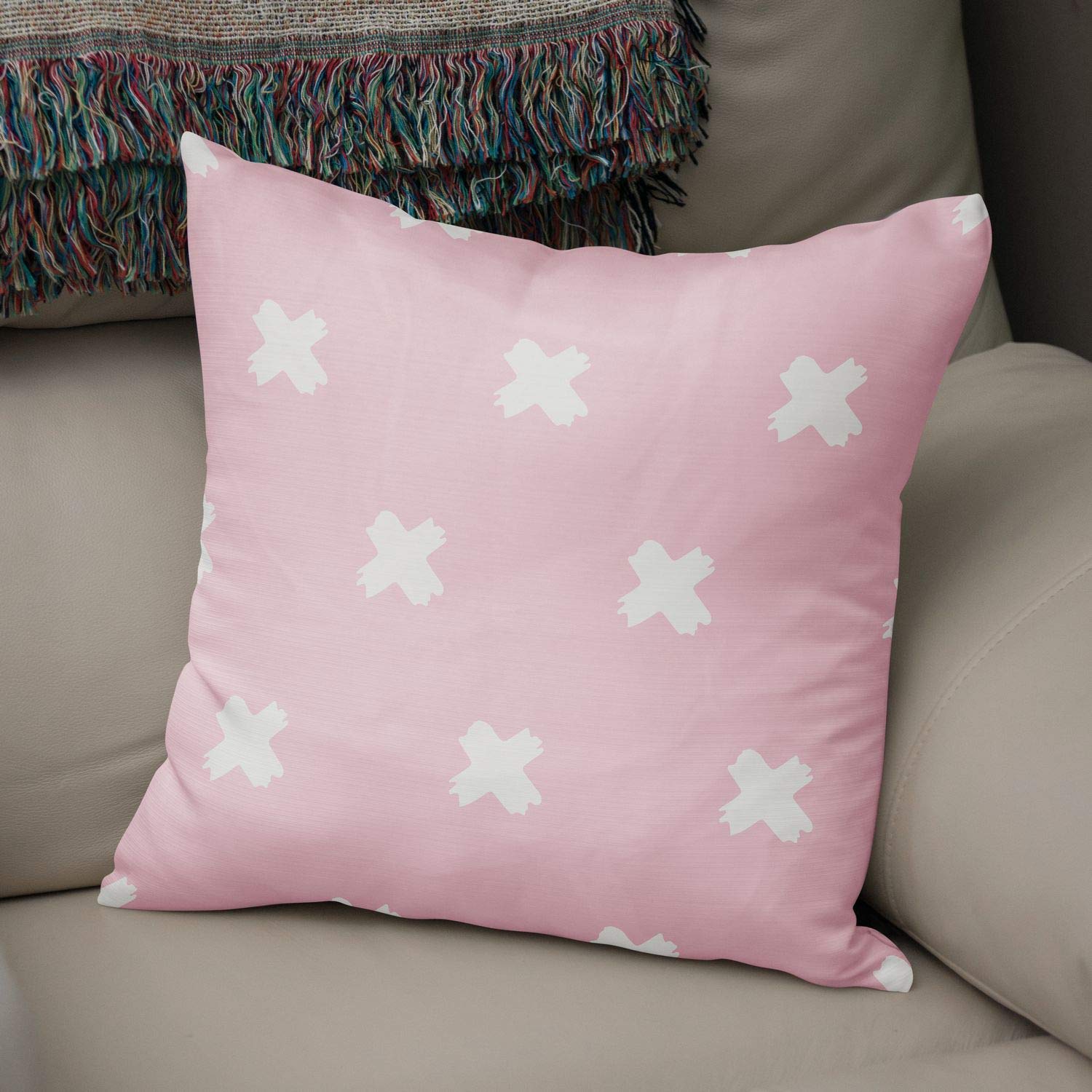 Bonamaison Decorative Cushion Cover Random Pattern, Throw Pillow Covers, Home Decorative Pillowcases for Livingroom, Sofa, Bedroom, Size:50x50 Cm - Designed and Manufactured in Turkey