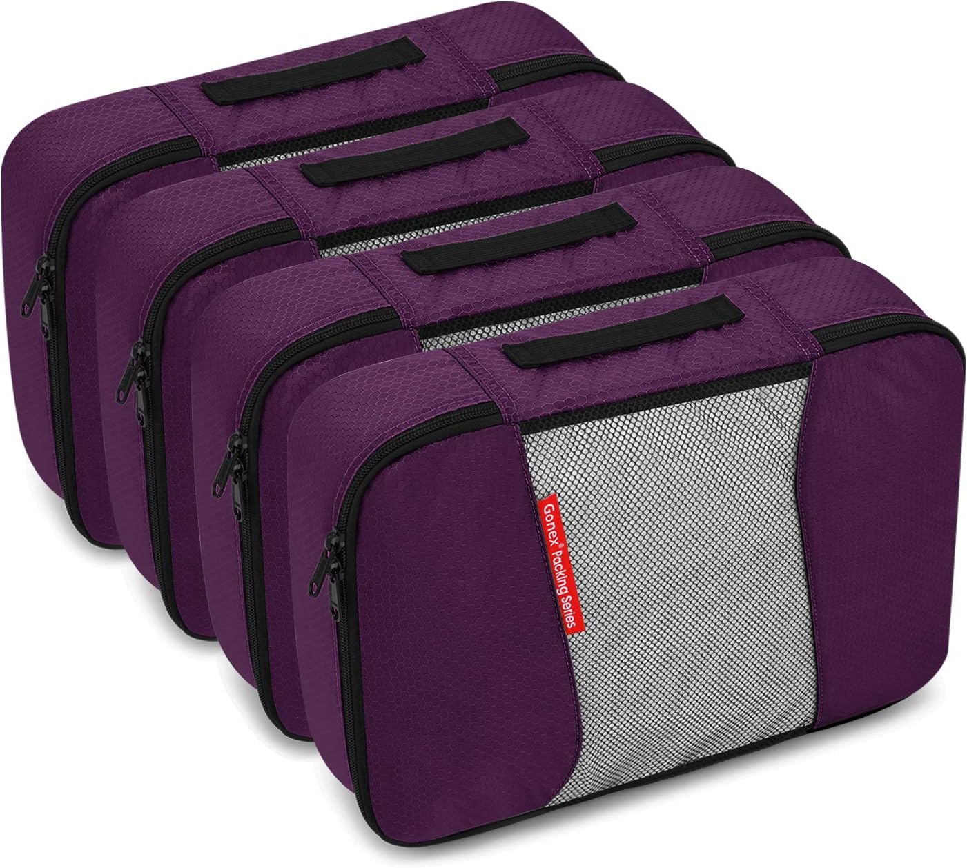 Gonex Packing Cubes Travel Organizer Cubes for Luggage 4xMedium Purple