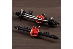 ZMHOBBY Aluminum Offset Straight Axle with Panhard Mount for Vanquish VS4-10 SCX10 II 1/10 RC Crawler Cheater Rigs (Black Front Rear)