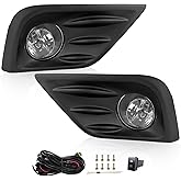 Altima Fog Light 2016 2017-2018 - RP Remarkable Power, for 2016-2018 4Door Sedan Clear Driving Bumper Lamps w/wiring harness and switch kit, H11 12V 55W Halogen Bulbs FL7167