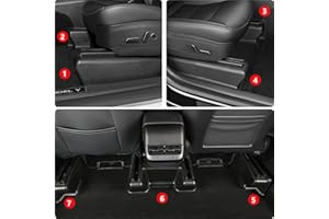 FITEV for Tesla Model Y Underseat Protector Seat Track Covers Protection Kick Kit for Model Y Accessories 7 PCS