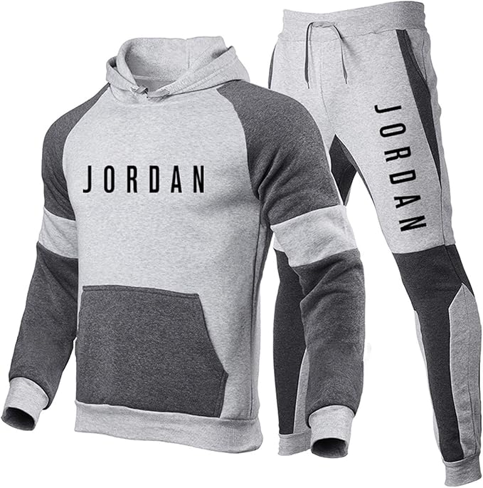 Smkenor Mens Tracksuit Set Jordan 23 Hoodie Top Bottoms Jogging