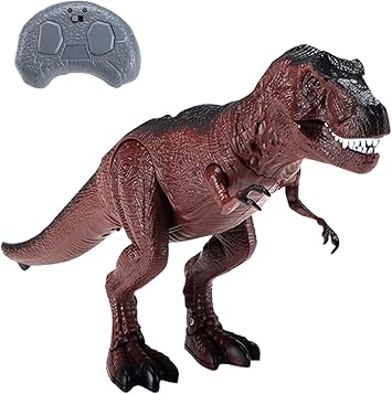 Amazon Co Jp リモコン恐竜rcティラノサウルスレックス 動き 光と音 子供のためのラジコン開始 Tレックスロボットインタラクティブ玩具 ホビー