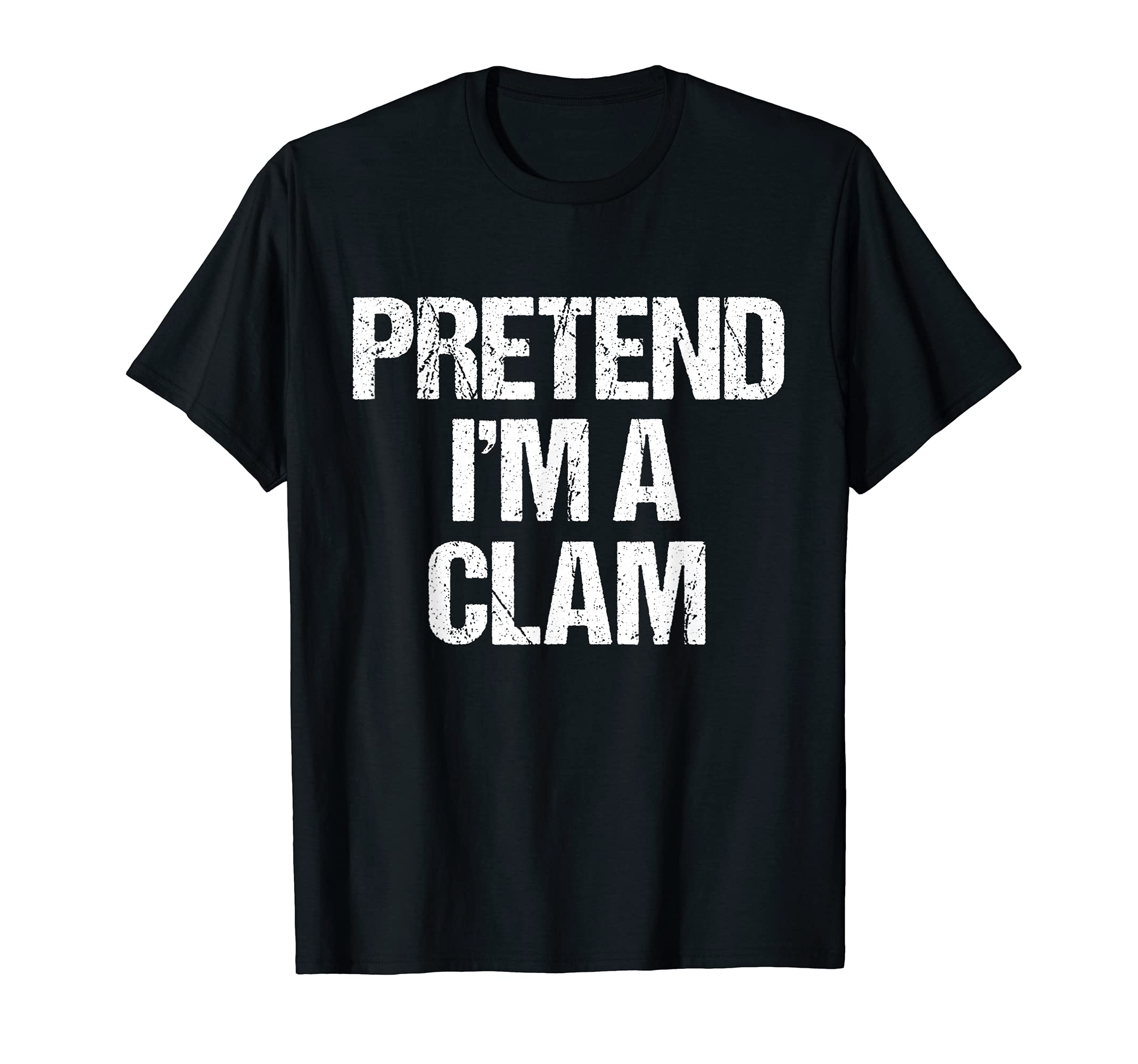 Pretend I'm A Clam Funny Lazy Halloween Costume T-Shirt