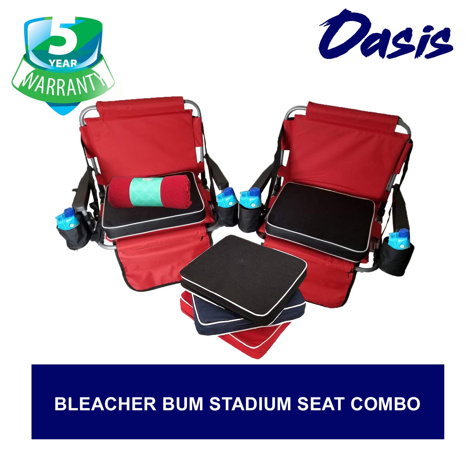 2PACK SPECIALOasis Bleacher Bum Deluxe Stadium Seat ComboHEAVY
