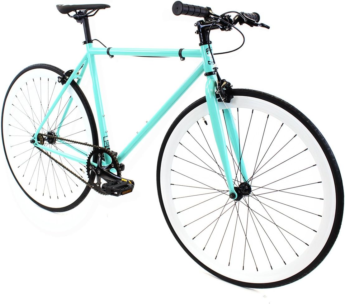 Golden Cycles Single Speed Fixed Gear Bike with Front & Rear Brakes