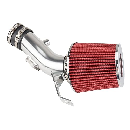 KAX 3 inch Cold Air Intake System Kit & Heat Shield Replacement for Nissan Altima 2007-2012 3.5L V6, High Performance, RED