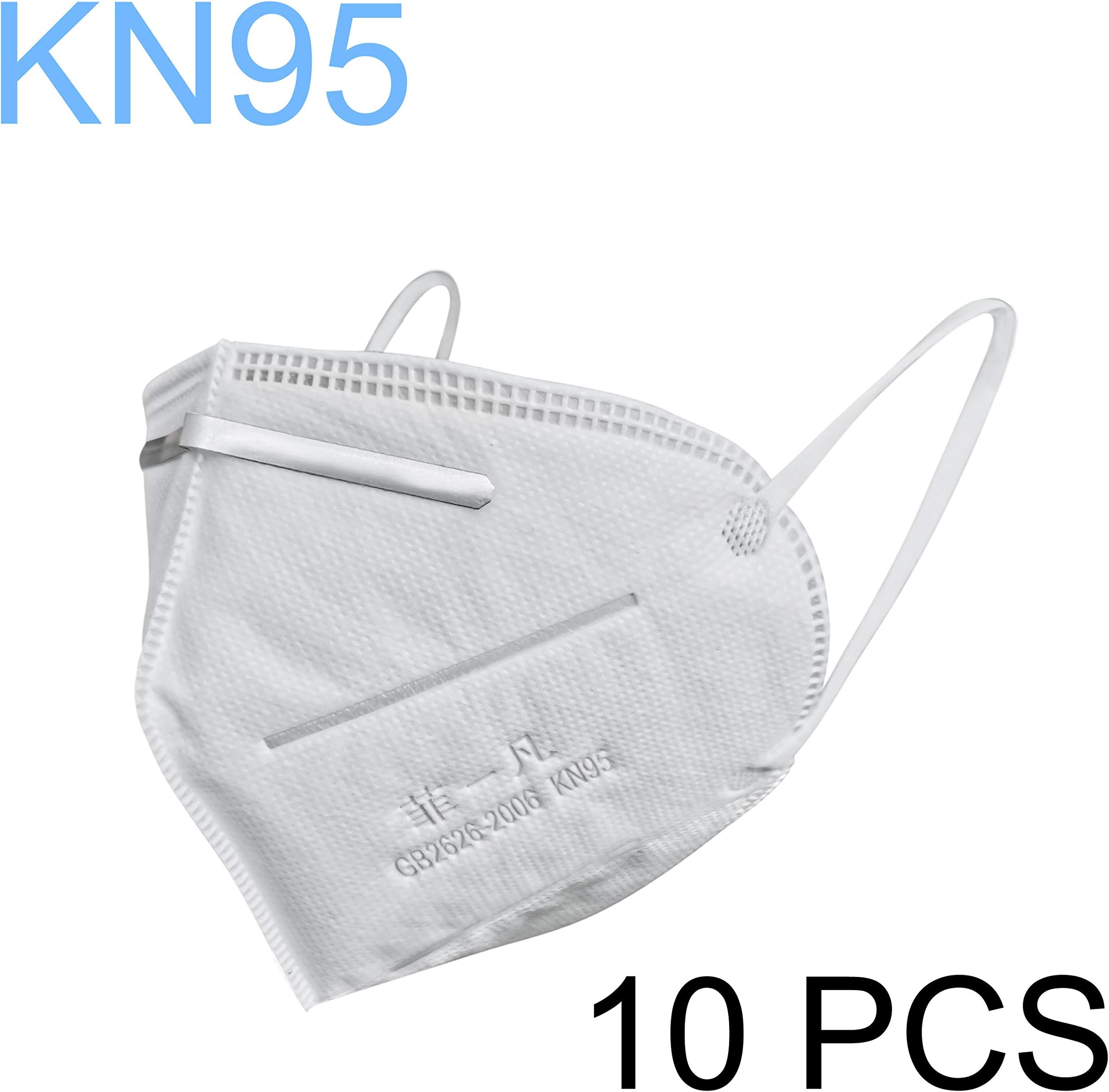 N95 Dust Masks Full Face Mask with Free Adjustable Headgear 10（pack）