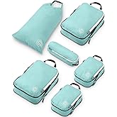 Compression Packing Cubes Set for Travel - Lightweight, Durable Clothes Organizer for Carry-On Luggage and Suitcases by TRIPPED Travel Gear