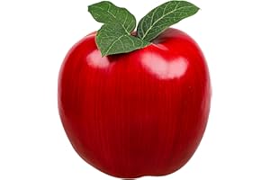 Folmywy Artificial Fake Red Apple 19cm Faux Realistic Large Apple Lifelike Simulation Fruit Decoration Christmas Kitchen Fest