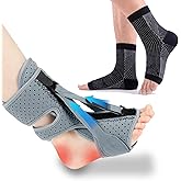 QZVOO Plantar Fasciitis Night Splint,Upgrade 3 Adjustable Plantar Fasciitis Relief Brace,Adjustable Aluminum Bar Inside,for Pain Relief Fasciitis,Achilles Tendonitis,Foot Drop with Women Men