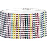 YINLI 12PCS Rhinestone Tennis Bracelets for Women Fashion Crystal Stackable Stretch Bracelet Party Jewelry